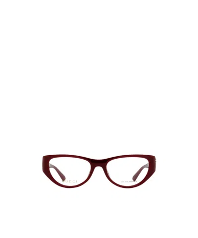 Gucci Eyewear Cat Eye Frame Glasses In Red