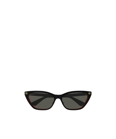 Gucci Eyewear Cat-eye Frame Sunglasses In Black