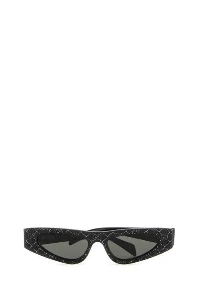 Gucci Eyewear Cat Eye Frame Sunglasses In Black