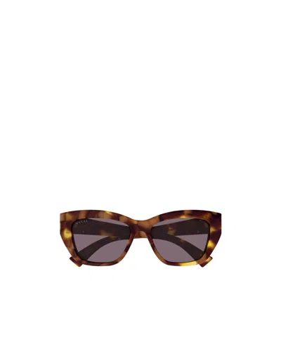 Gucci Eyewear Cat-eye Frame Sunglasses In Brown