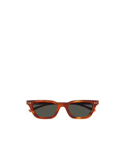 Gucci Eyewear Cat Eye Frame Sunglasses In Brown