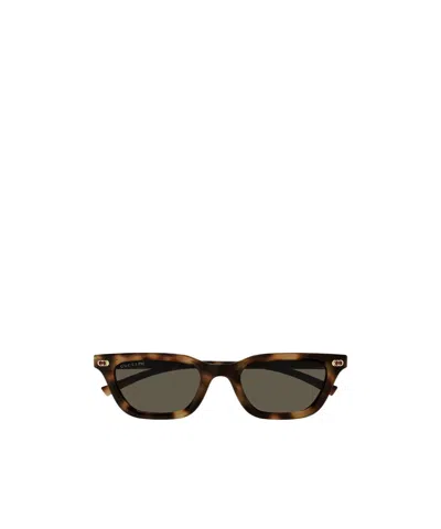 Gucci Eyewear Cat Eye Frame Sunglasses In Brown