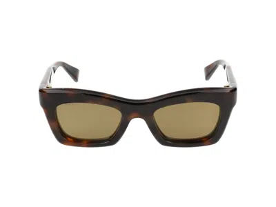 Gucci Eyewear Cat Eye Frame Sunglasses In Havana Havana Brown