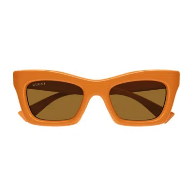 Gucci Gg1773s Butterfly-frame Sunglasses In Orange