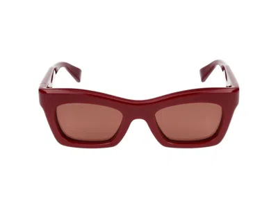 Gucci Eyewear Cat Eye Frame Sunglasses In Burgundy
