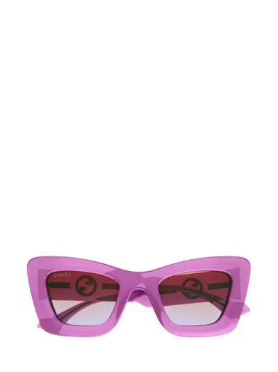 Gucci Eyewear Cat In Purple