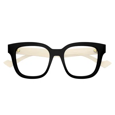 Gucci Square-frame Clear Glasses In Black
