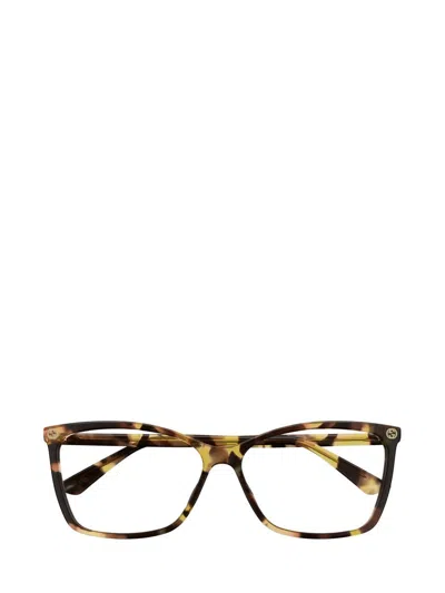 Gucci Square-frame Glasses In Brown