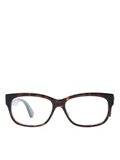 Gucci Eyewear Rectangular Frame Glasses In Black