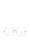 Gucci Square-frame Glasses In Gold