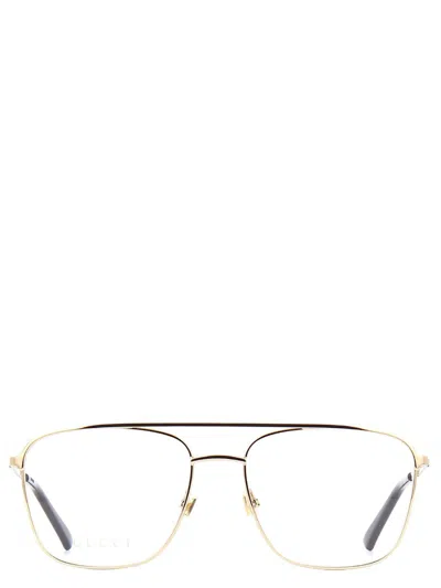 Gucci Eyewear Eyeglasses In Gold