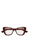 Gucci Eyewear Cat Eye Frame Glasses In Burgundy