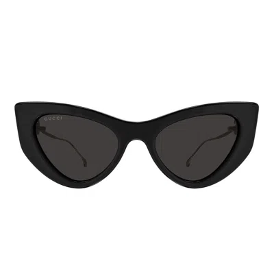 Gucci Double G Cat-eye Sunglasses In Black
