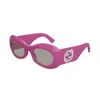 Gucci Interlocking G Plastic Oval Sunglasses In Purple