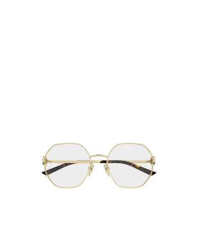 Gucci Eyewear Geometric Frame Glasses In Burgundy