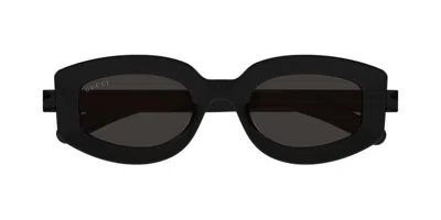 Gucci Eyewear Geometric Frame Sunglasses In Black