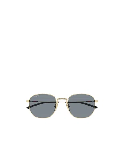 Gucci Eyewear Geometric Frame Sunglasses In Gold