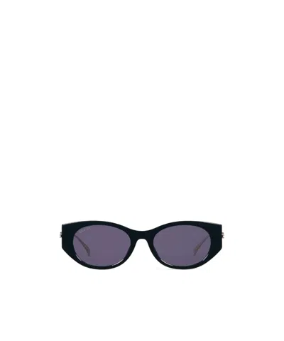 Gucci Eyewear Low Nose Bridge Fit Sunglasses In Blue
