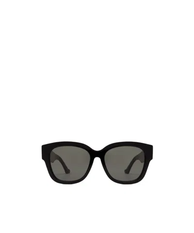 Gucci Eyewear Low Nose Bridge Round Frame Sunglasses In Black