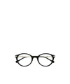Gucci Eyewear Oval Frame Glasses In Black