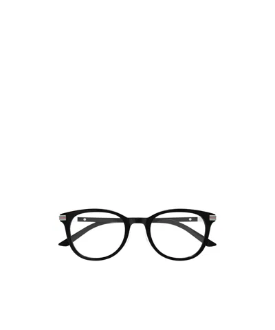 Gucci Eyewear Oval Frame Glasses In Black