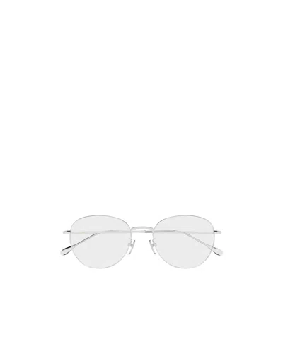 Gucci Eyewear Oval Frame Glasses In Gray