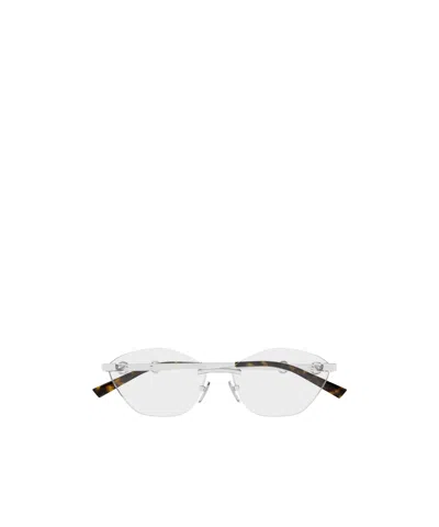Gucci Eyewear Oval Frame Glasses In Gold