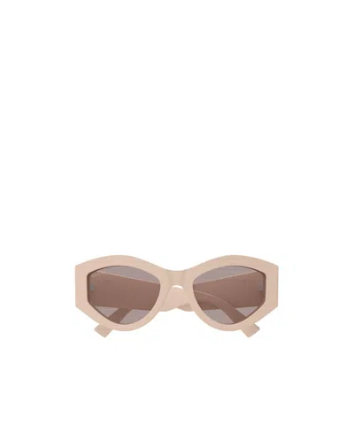 Gucci Eyewear Oval Frame Sunglasses In Brown