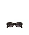 Gucci Eyewear Oval-frame Sunglasses In Black