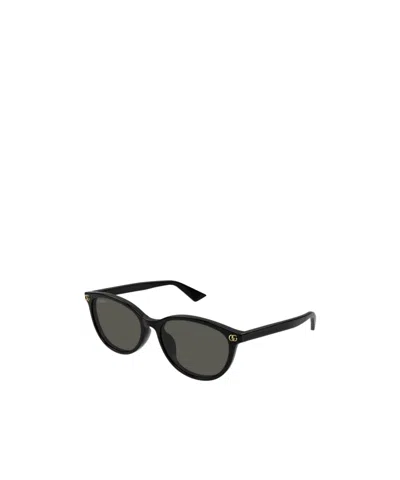 Gucci Eyewear Oval Frame Sunglasses In Black