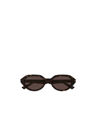 Gucci Eyewear Oval Frame Sunglasses In Pink