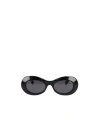 Gucci Interlocking G Oval-frame Sunglasses In Black