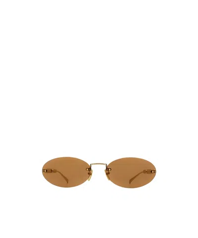 Gucci Eyewear Oval-frame Sunglasses In Brown