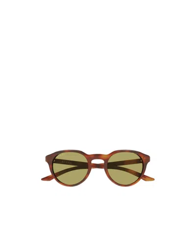Gucci Eyewear Oval Frame Sunglasses In White
