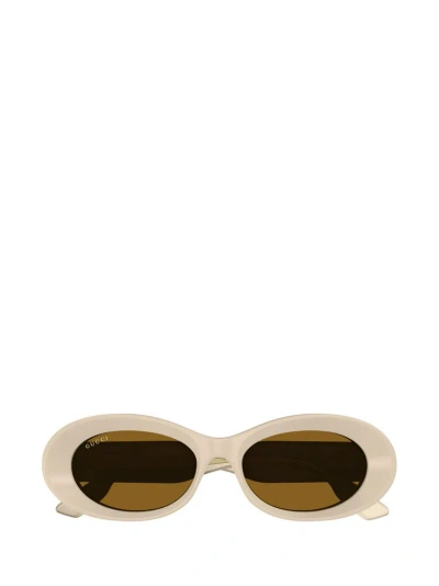 Gucci Eyewear Oval Frame Sunglasses In Multi