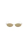 Gucci Eyewear Oval Frame Sunglasses In Nude