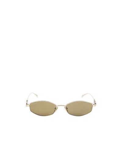 Gucci Eyewear Oval Frame Sunglasses In Nude