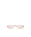 Gucci Eyewear Oval-frame Sunglasses In Pink