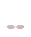 Gucci Eyewear Oval Frame Sunglasses In Pink