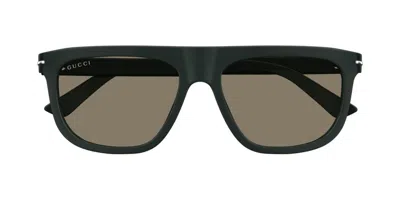 Gucci Eyewear Oval-frame Sunglasses In Green