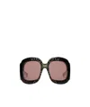 Gucci Eyewear Oversize Square Frame Sunglasses In Nude