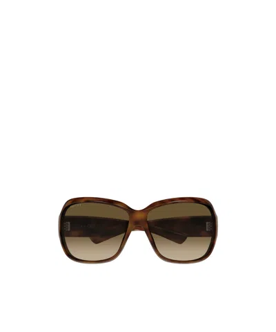 GUCCI GUCCI EYEWEAR OVERSIZED FRAME SUNGLASSES