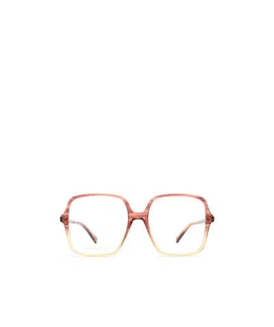 Gucci Eyewear Oversized Square Frame Glasses In Pink
