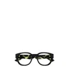 Gucci Eyewear Panthos Frame Glasses In Black