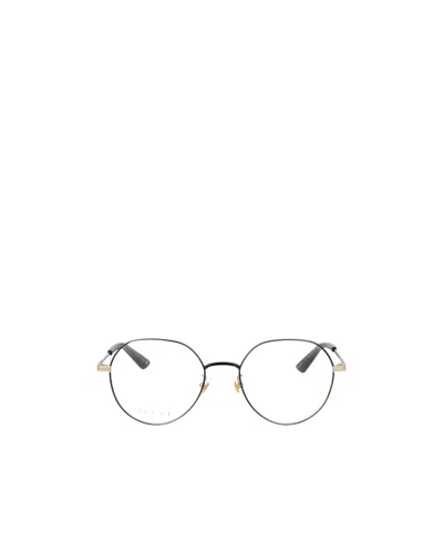 Gucci Eyewear Panthos Frame Glasses In Gray