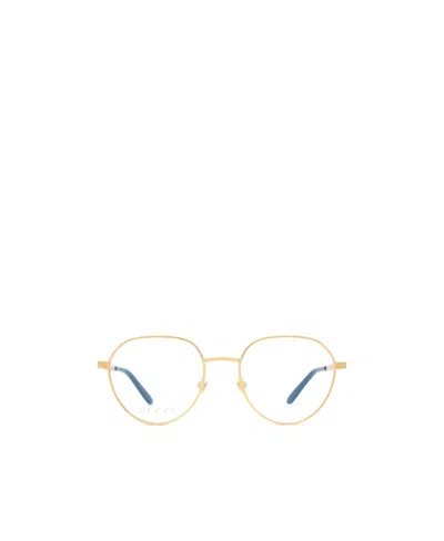 Gucci Eyewear Panthos Frame Glasses In Nude