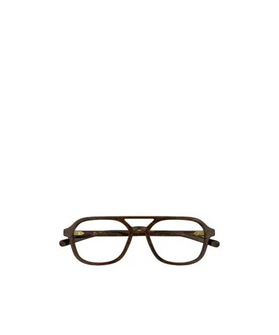Gucci Eyewear Pilot Frame Glasses In Brown