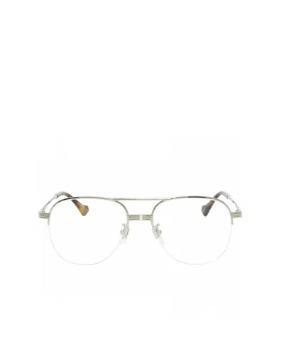 Gucci Eyewear Pilot Frame Glasses In White