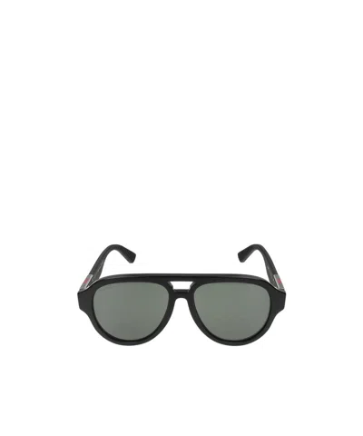 Gucci Eyewear Pilot Frame Sunglasses In Black