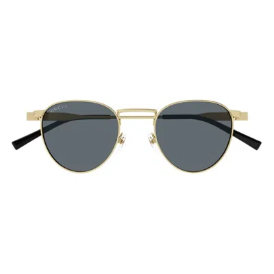 Gucci Eyewear Pilot Frame Sunglasses In Gold